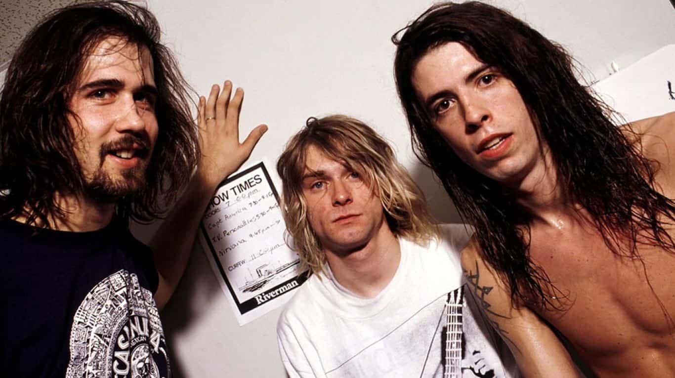 Los miembros de Nirvana en una foto